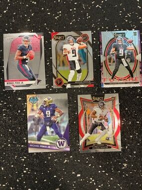 Michael Penix Jr. Rookie Football Card Lot - Multi Color